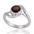 Smoky Quartz 925 Sterling Silver Fancy Ring